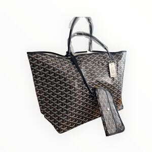 NWT! Preloved Goyard St. Louis GM Black